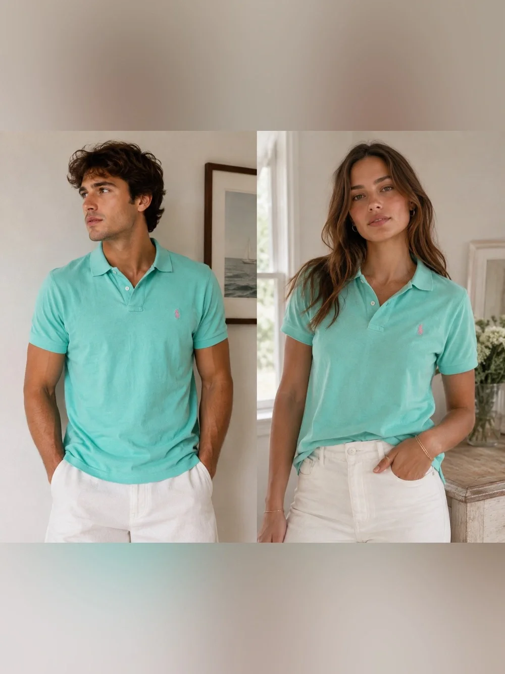 Ralph Lauren Mint Green Polo Shirt - Classic Short Sleeve